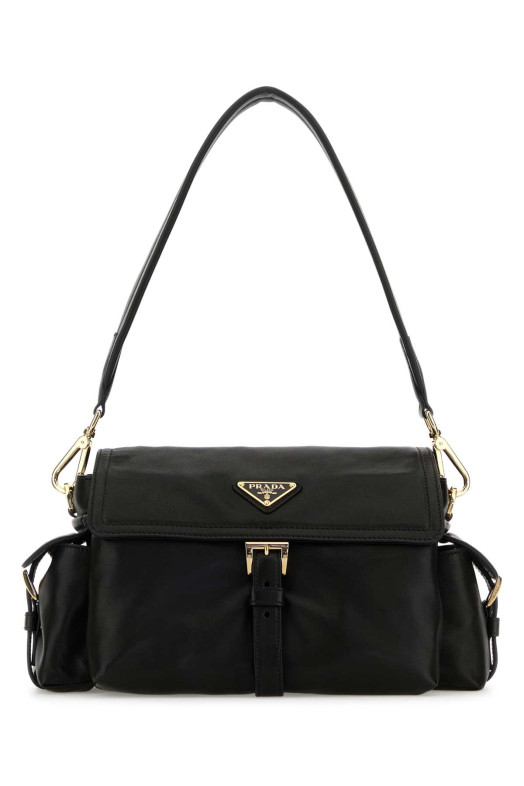 Black nappa leather Prada Explore shoulder bag Black PRADA (1BD394VNOO2DX8)