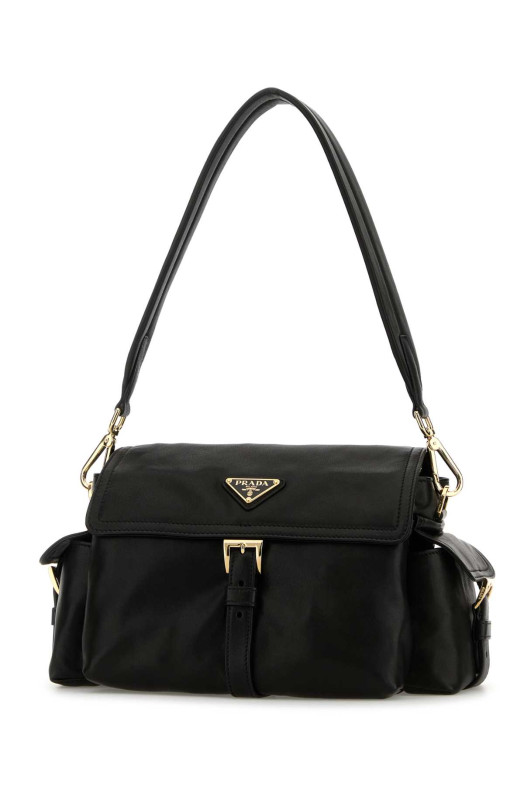 Black nappa leather Prada Explore shoulder bag Black PRADA (1BD394VNOO2DX8)