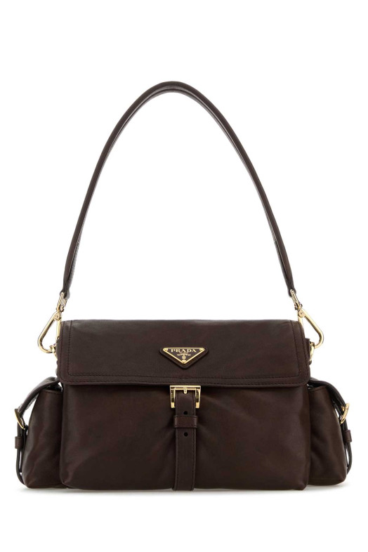 Dark brown nappa leather Prada Explore shoulder bag PRADA (1BD394VNOO2DX8)