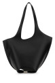 Средняя сумка через плечо La Scoop из черной кожи, белого цвета, THE ATTICO (260WAH00062LBT019AA)