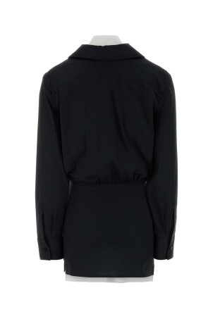 Black stretch poplin mini dress THE ATTICO (260WCA00458CCE002AA)