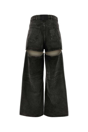 Dark grey denim wide-leg jeans THE ATTICO (260WCP00277CCC129WS)