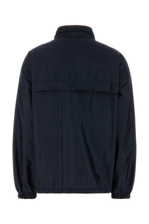 Темно-синяя ветровка из материала Re-Nylon от PRADA (292321SOOO1WQ9)