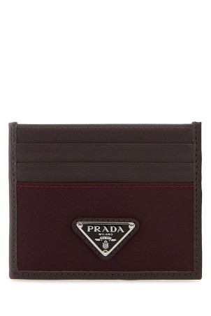 Темно-коричневий шкіряний картхолдер PRADA (2MC0252DW3)