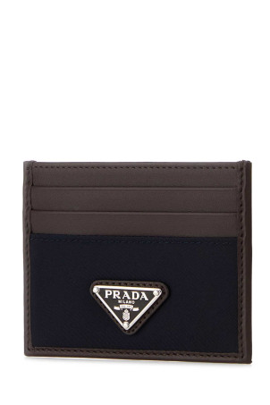 Темно-коричневий шкіряний картхолдер Blue PRADA (2MC0252DW3)
