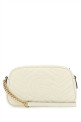 Небольшая сумка через плечо Marmont из кожи цвета слоновой кости GUCCI (447632DTD1T)