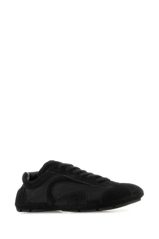 Black suede and Re-Nylon Montecarlo Re-Edition 2005 sneakers Black PRADA (4E1165FG001D7R)