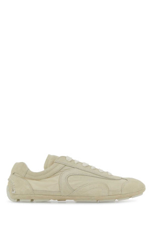 Ivory suede and Re-Nylon Montecarlo Re-Edition 2005 sneakers PRADA (4E1165FG001D7R)