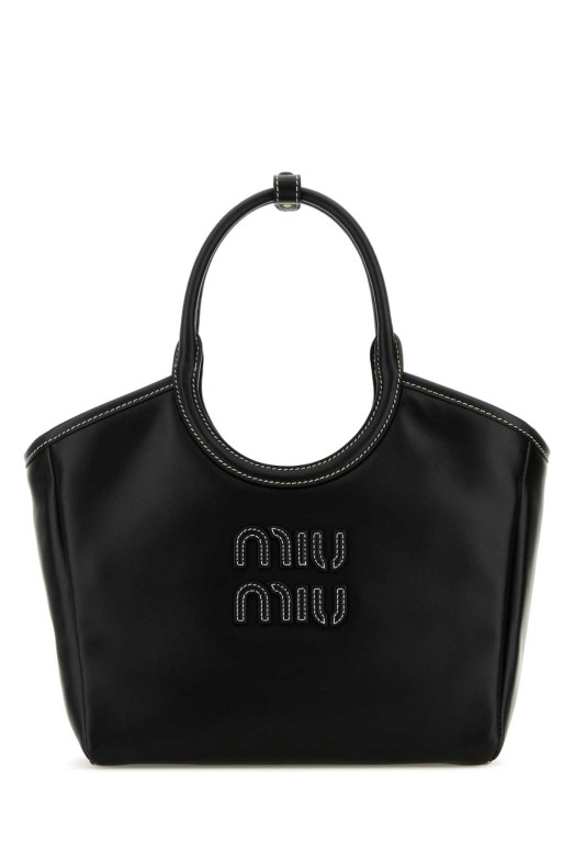 Black leather IVY handbag Black MIU MIU (5BA284VOON2CRW)
