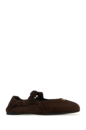 Dark brown suede ballerinas MIU MIU (5F340EFD005008)