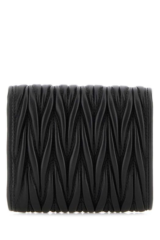 Черный кожаный кошелек MIU MIU (5MH033AFPP)