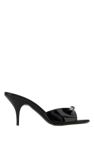 Black leather mules Black MIU MIU (5XX665F075069)