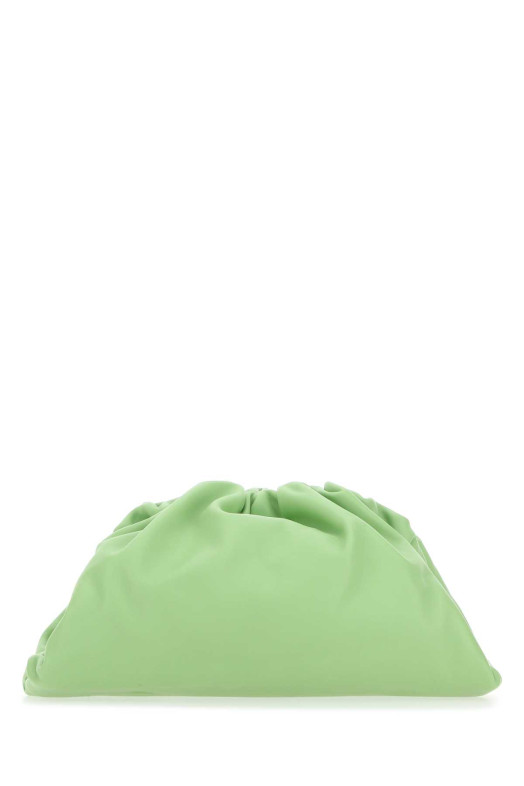 Светло-зелёный клатч Teen Pouch из кожи наппа от BOTTEGA VENETA (690238V1BW0)