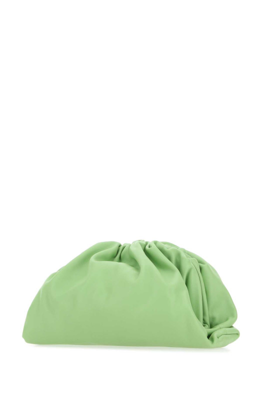 Светло-зелёный клатч Teen Pouch из кожи наппа от BOTTEGA VENETA (690238V1BW0)