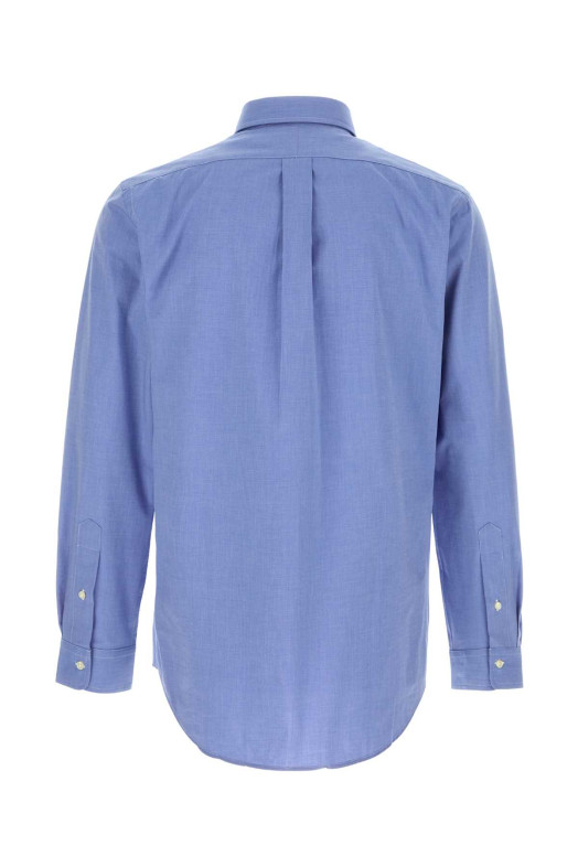 Рубашка из эластичного поплина цвета «лазурный синий» Blue POLO RALPH LAUREN (710928255)