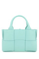 Светло-голубая кожаная сумочка Candy Arco от BOTTEGA VENETA (729029VCQC2)