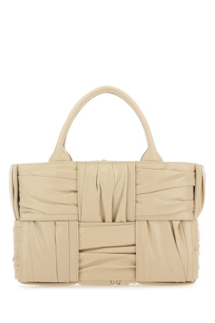Beige leather mini Arco handbag BOTTEGA VENETA (729042V2FY1)
