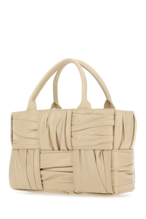 Beige leather mini Arco handbag BOTTEGA VENETA (729042V2FY1)