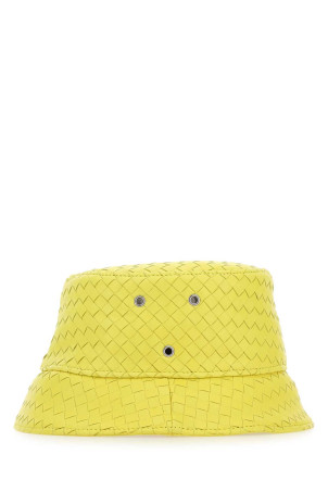 Капелюх із жовтої шкіри наппа, чорний, BOTTEGA VENETA (734270VZQO5)