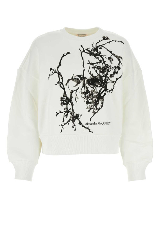 White cotton sweatshirt ALEXANDER MCQUEEN (797767QZAM7)