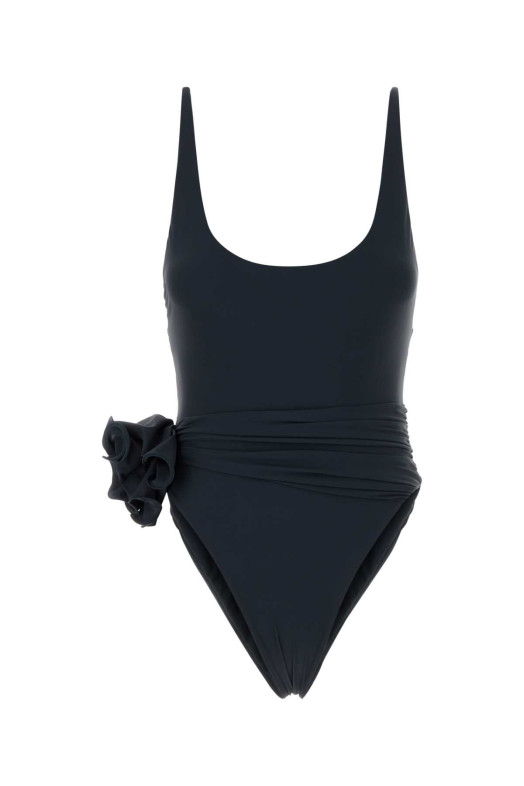 Купальник из эластичного нейлона синего цвета «деним» с серым оттенком MAGDA BUTRYM (801526)