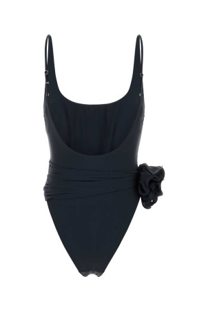 Denim blue stretch nylon swimsuit Gray MAGDA BUTRYM (801526)
