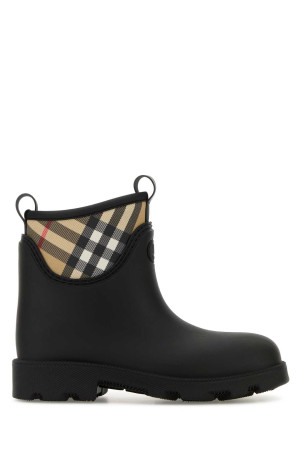 Black rubber Marsh Stamp ankle boots Black BURBERRY (8111712)