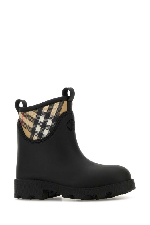Black rubber Marsh Stamp ankle boots Black BURBERRY (8111712)