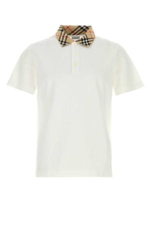 White piquet polo shirt BURBERRY (8126966)