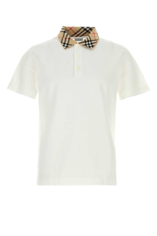 White piquet polo shirt BURBERRY (8126966)