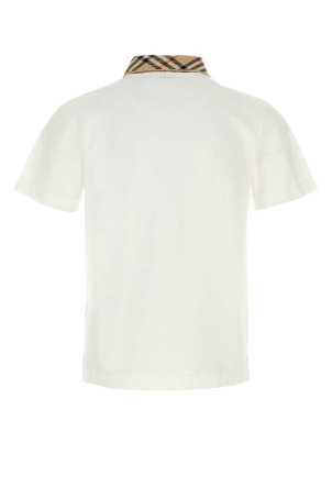 White piquet polo shirt BURBERRY (8126966)