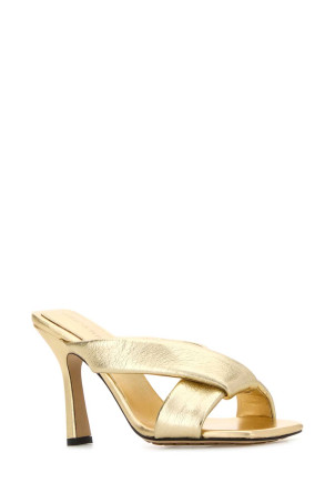 Gold leather Niva mules BOTTEGA VENETA (827612V5WD0)