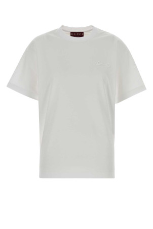 White cotton t-shirt GUCCI (837959XJHMR)