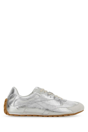 Silver leather and suede Orbit sneakers BOTTEGA VENETA (851621V5WD1)