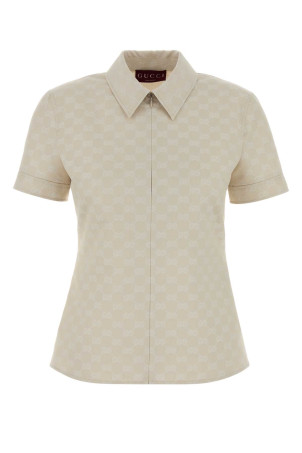 Ivory gabardine shirt GUCCI (851932ZAQXT)