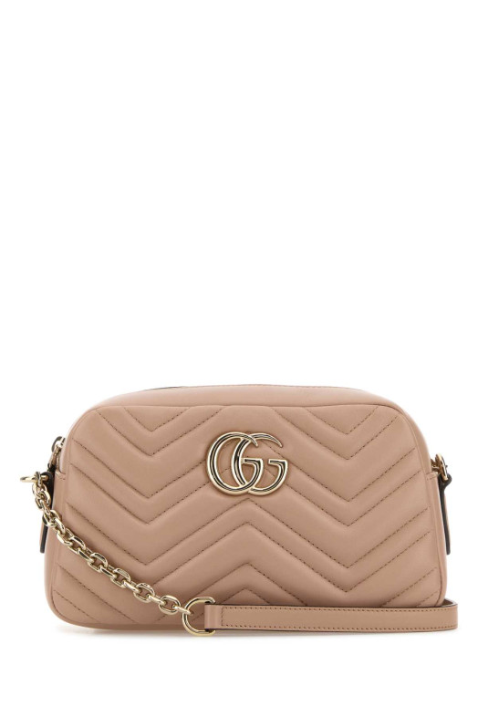 Pink nappa leather GG Marmont crossbody bag GUCCI (855273AAFXD)