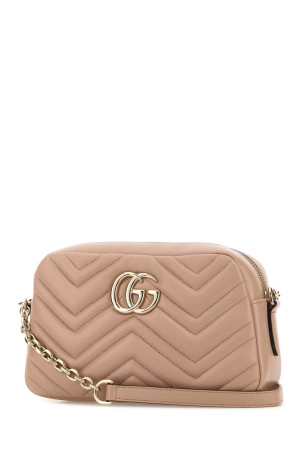 Pink nappa leather GG Marmont crossbody bag GUCCI (855273AAFXD)