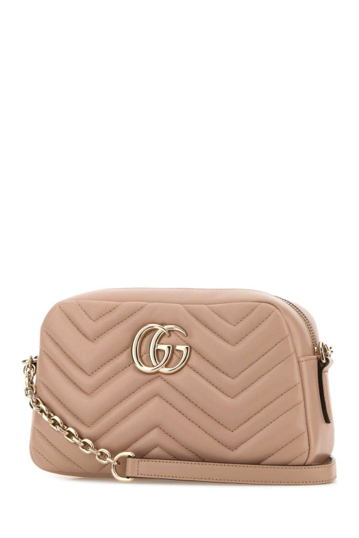 Pink nappa leather GG Marmont crossbody bag GUCCI (855273AAFXD)