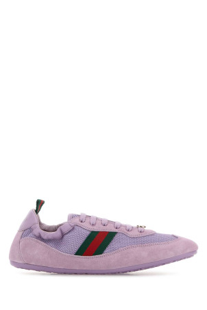 Lilac fabric and suede Gucci Shift sneakers GUCCI (857963AAF1Z)