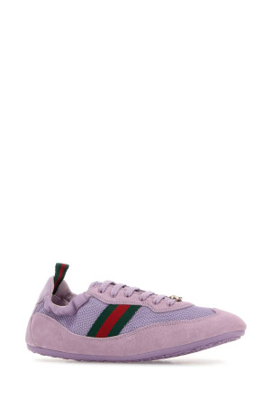 Lilac fabric and suede Gucci Shift sneakers GUCCI (857963AAF1Z)