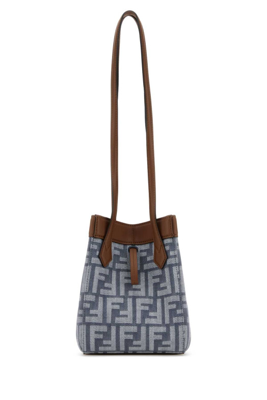Мини-сумка через плечо Origami из ткани с вышивкой FENDI (8BS083AUT4)