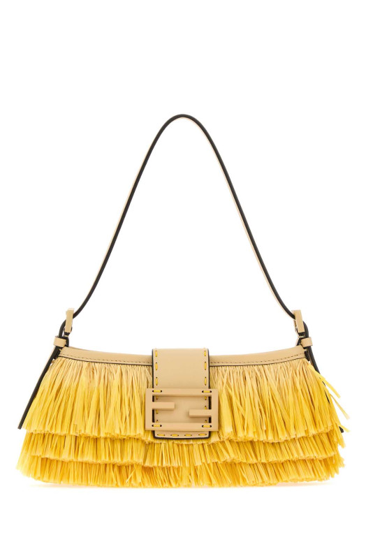 Сумка через плечо Baby B из рафии с декоративными элементами FENDI (8BS117AY5D)