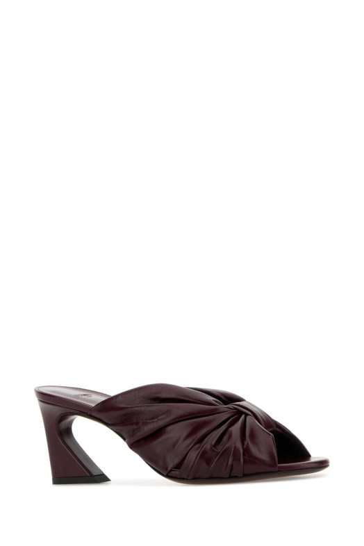 Мули Fendi Arco из бордовой кожи (8R8883AYFA)