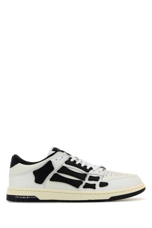 Tow-tone leather Skel sneakers White/Black AMIRI (AMFOSR1047)
