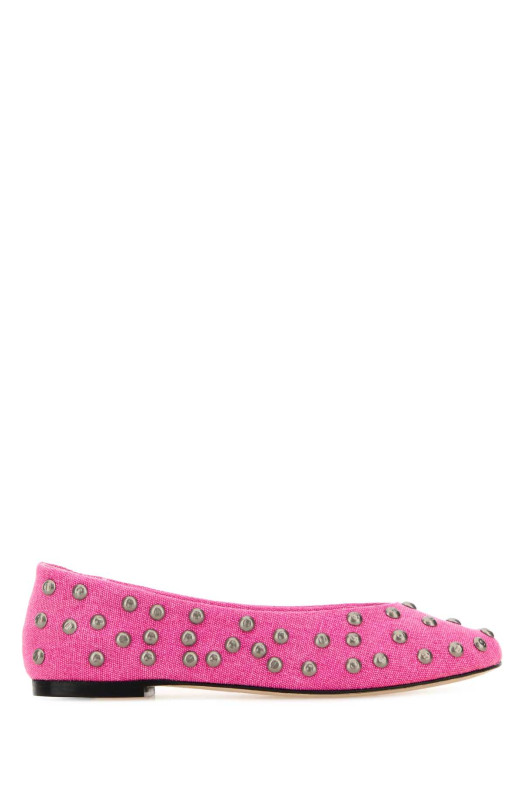 Балетки из фуксиевого полотна Pink GIMAGUAS (BAILARINASTUDSCANVAS)