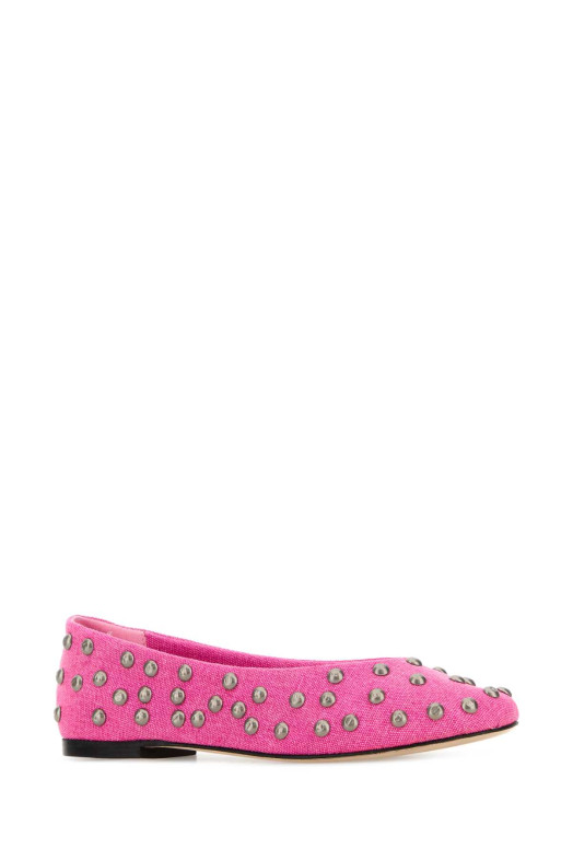 Балетки из фуксиевого полотна Pink GIMAGUAS (BAILARINASTUDSCANVAS)