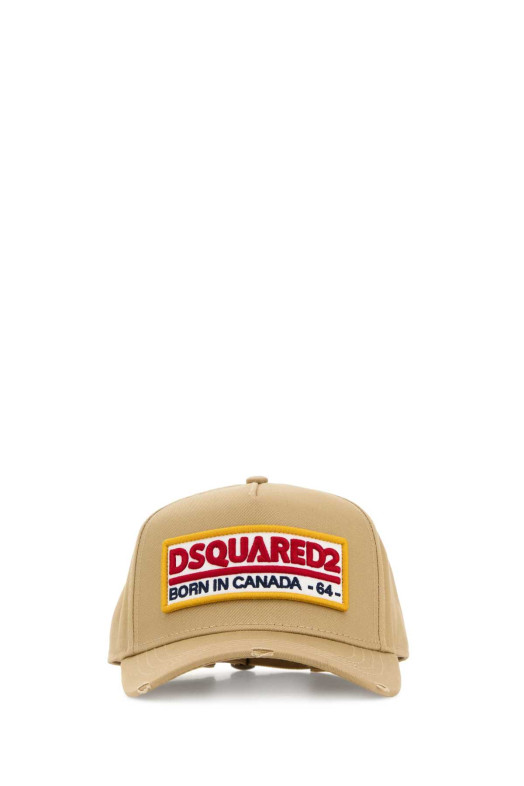 Бежевая хлопковая бейсболка DSQUARED (BCM098305C00001) DSQUARED2