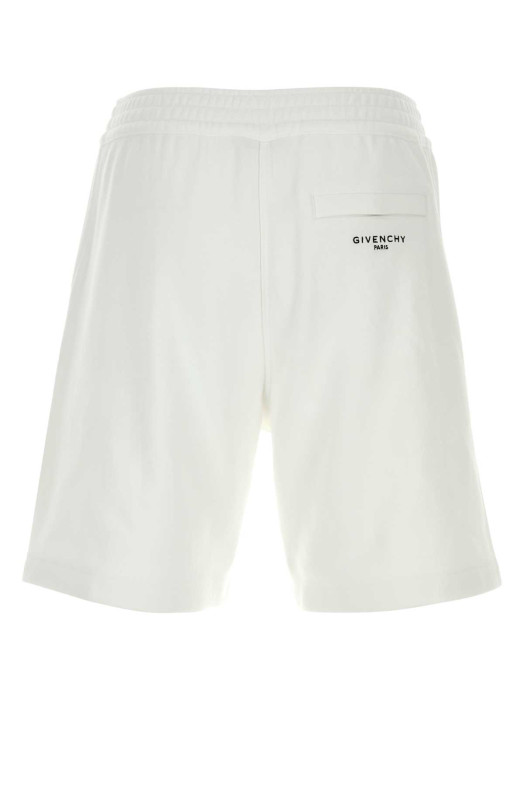 Белые хлопковые бермуды GIVENCHY (BM51MG3YS1)