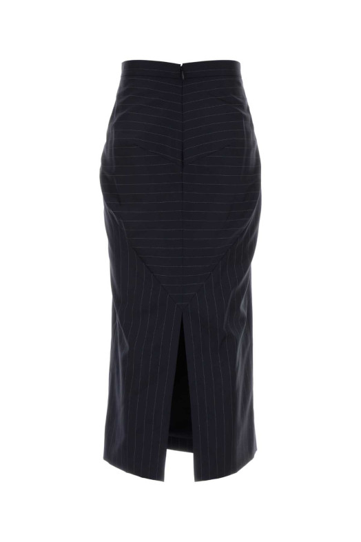Шерстяная юбка с вышивкой GIVENCHY (BW413J16UQ)