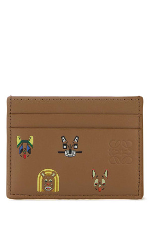 Camel leather Cats card holder LOEWE (C643322X47)